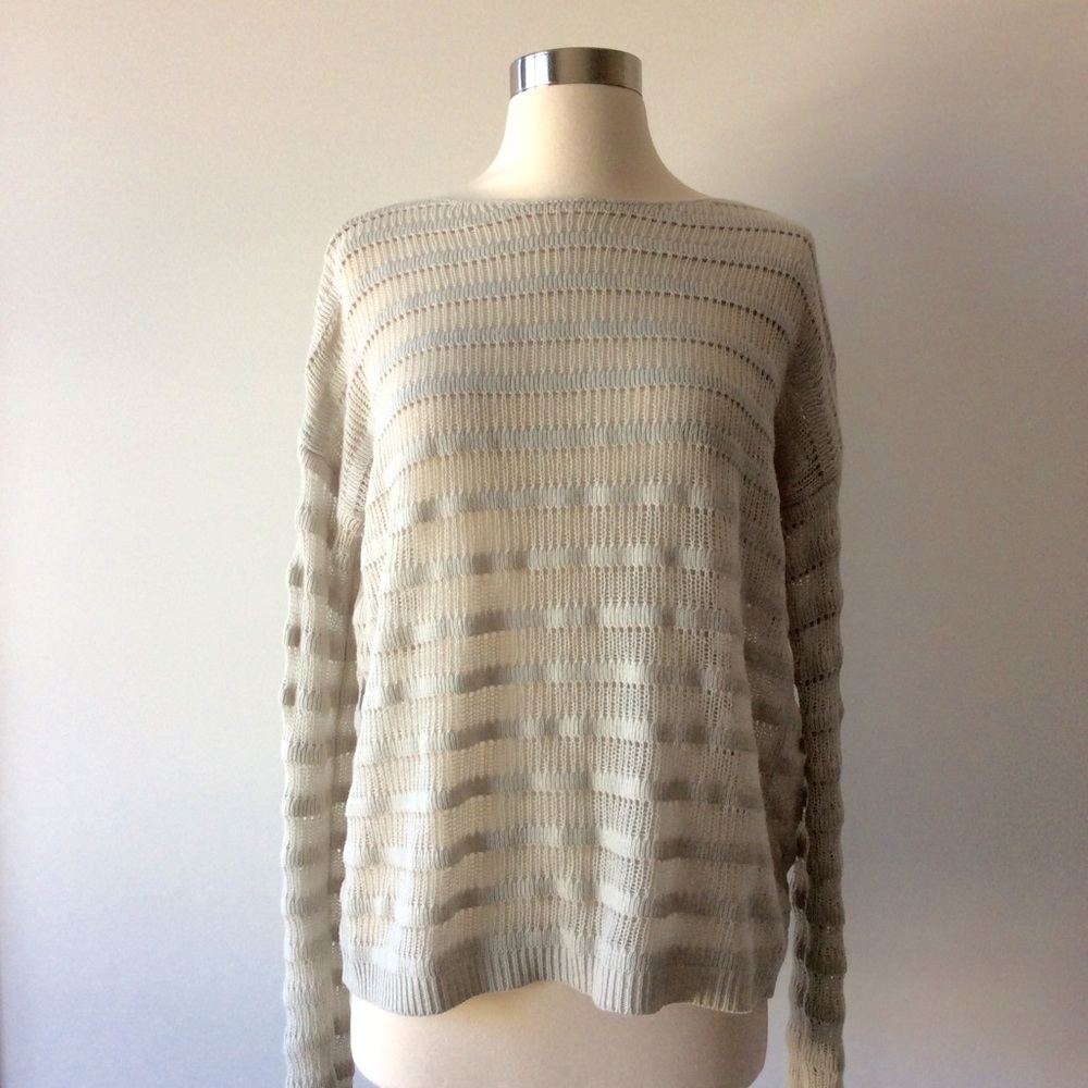 Theory Light Gray Wool Sweater